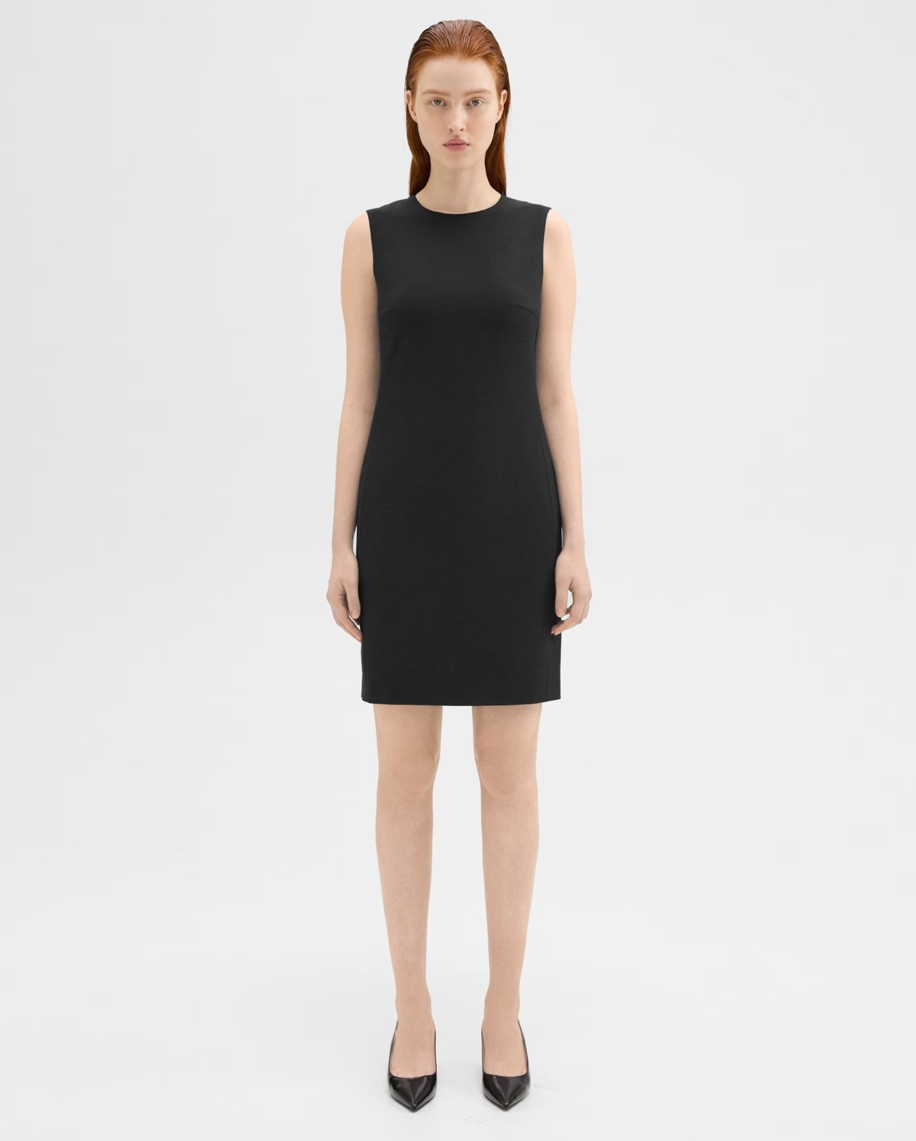 women's professional sheath dress in black #color_Black