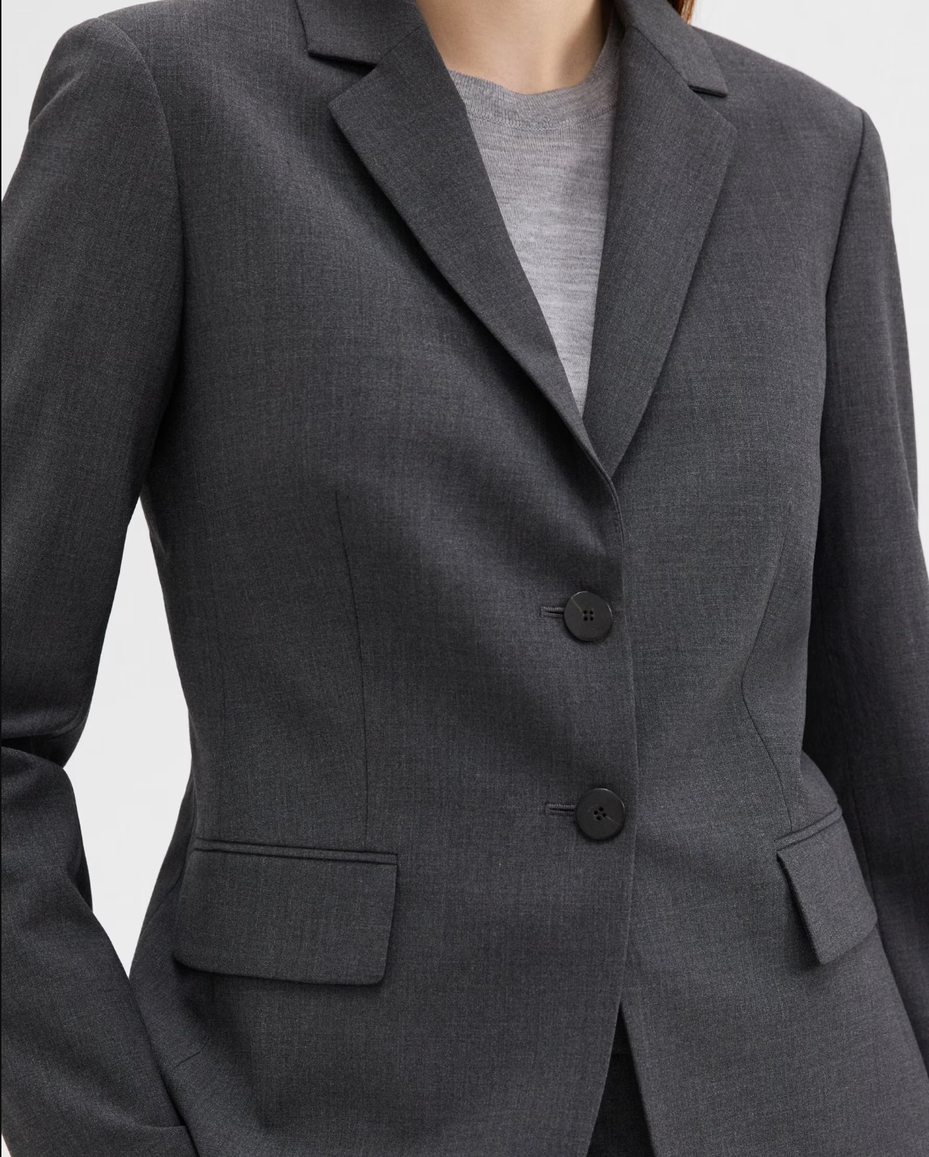 Women's professional suit in charcoal