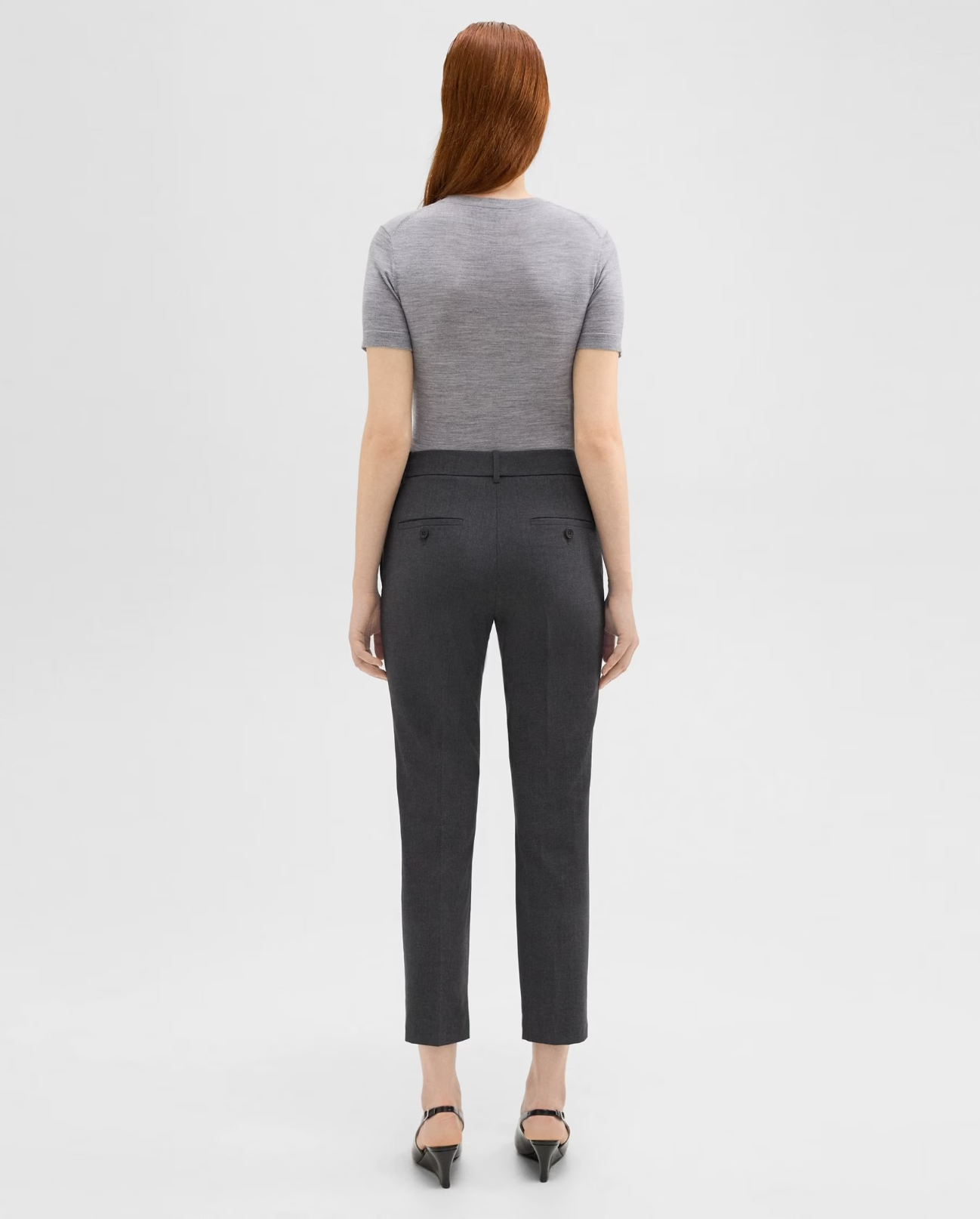 women's trouser pant in charcoal
