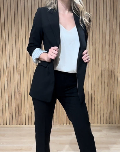women's blazer in black #color_Black