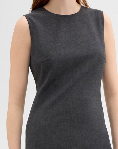 women's professional sheath dress in charcoal #color_Charcoal