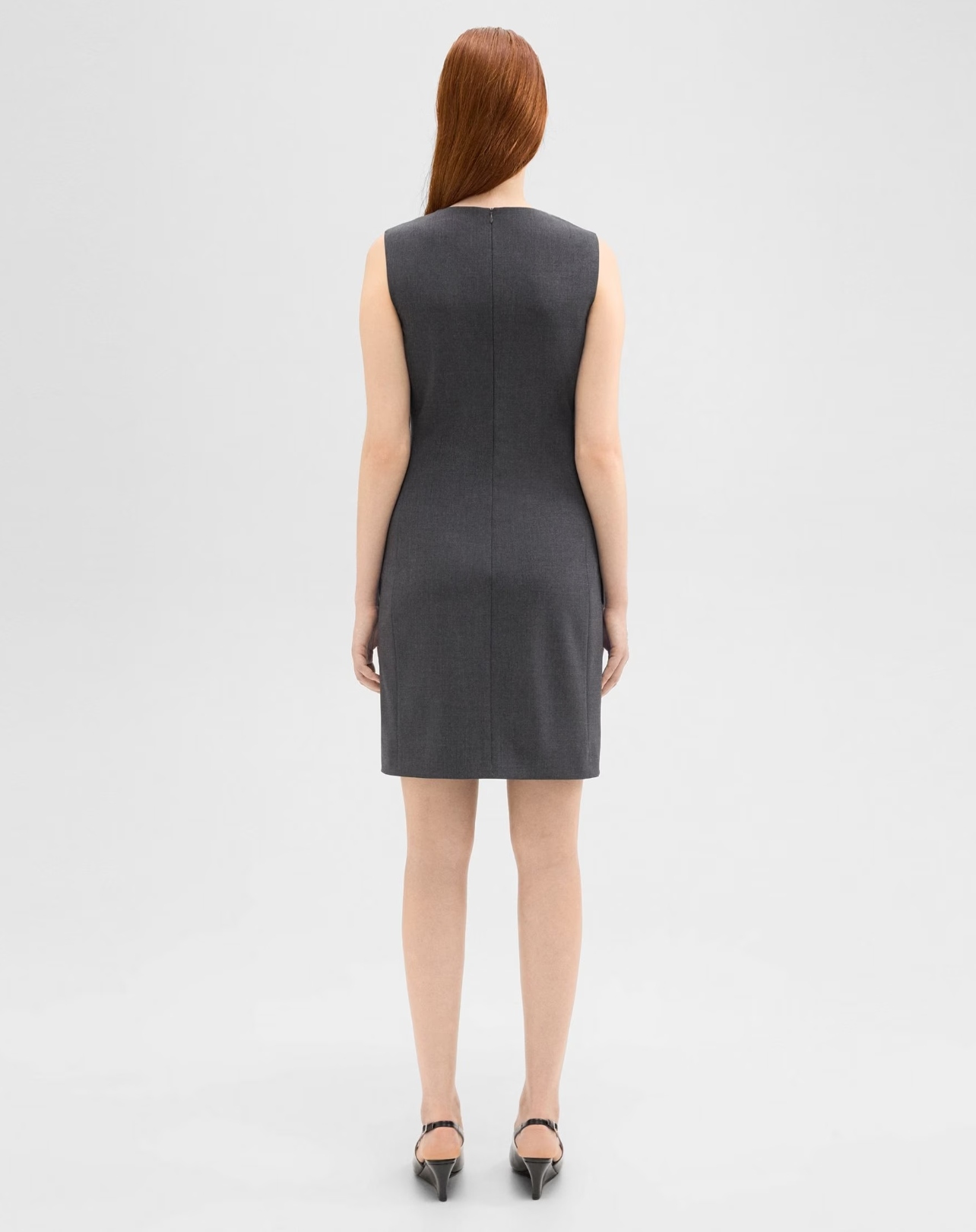 women's professional sheath dress in charcoal