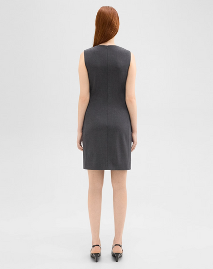 women's professional sheath dress in charcoal #color_Charcoal