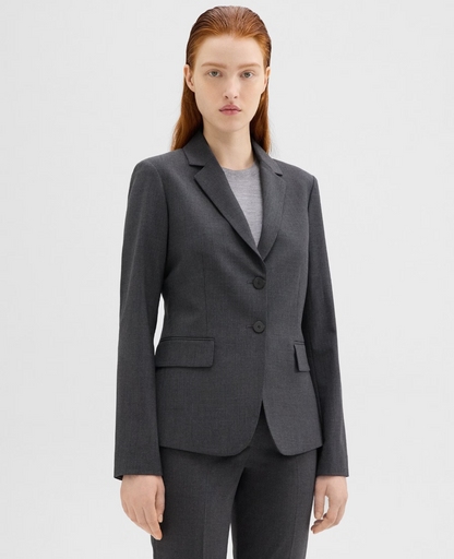 women's charcoal blazer #color_Charcoal